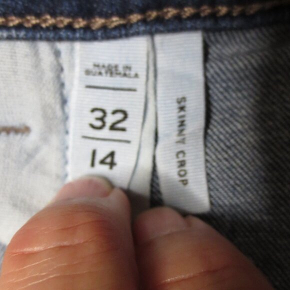 LOFT womens JEANS denim SKINNY CROPPED high waist ANN TAYLOR SIZE 14 - Picture 7 of 12